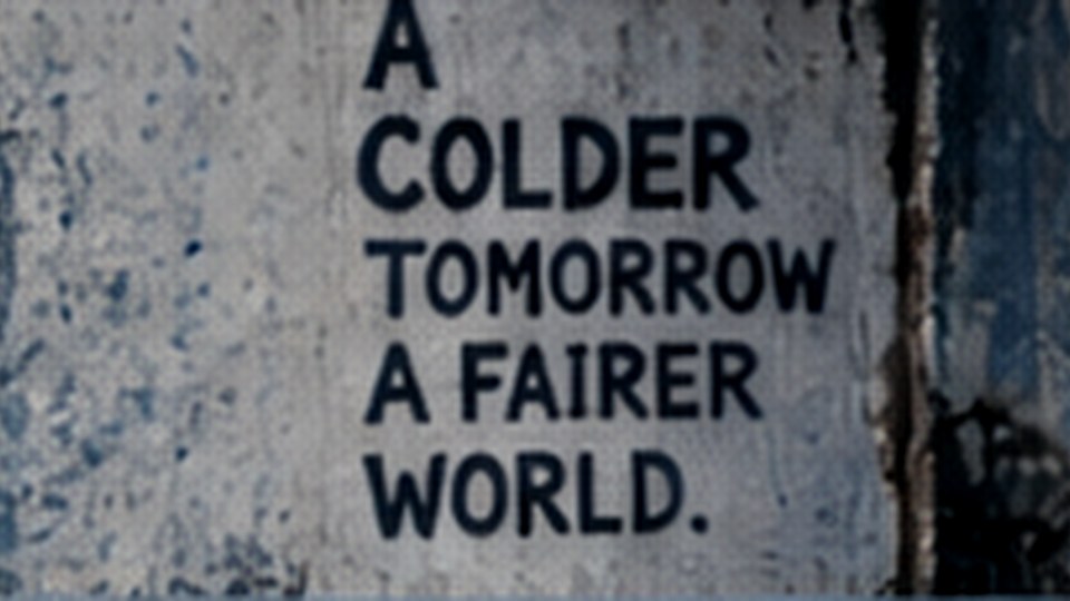 A public wall bearing an activist slogan